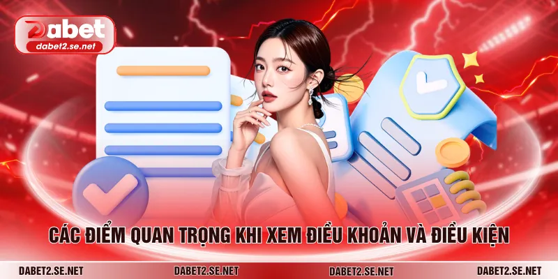 Các điểm quan trọng khi xem điều khoản và điều kiện
